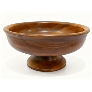 Bandeja Redonda de Madera de Acacia Kalea, Ligera y Pulida, para Frutas - Product Image 3