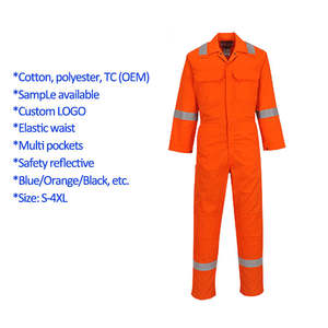 Overol de Trabajo de Seguridad Ignífugo de Algodón Personalizado, Uniforme de Trabajo Reflectante de Alta Visibilidad, Retardante de Llama FRC FR - Product Image 3
