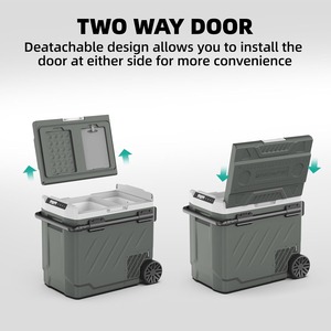 Réfrigérateur portable pour voiture, réfrigérateur 12 volts avec roues, 42 quarts, réfrigérateur de voiture à double zone avec contrôle indépendant. - Product Image 5