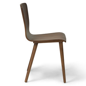 เก้าอี้ทานข้าวไม้สักแท้สไตล์ร่วมสมัย ผิวสัมผัสวอลนัท ดีไซน์มินิมอล สำหรับโครงการเฟอร์นิเจอร์ร้านอาหาร โรงแรม และคาเฟ่ - Product Image 3