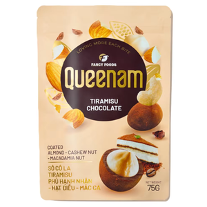 โรงงานขายส่งโดยตรง รับผลิตช็อกโกแลตดรากี OEM/ODM ฮาลาล 75 กรัม ทีรามิสุเคลือบช็อกโกแลต อัลมอนด์ เม็ดมะม่วงหิมพานต์ แมคคาเดเมีย - Product Image 1