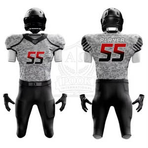 Maillots de football américain personnalisés sublimés respirants à séchage rapide de haute qualité pour enfants, hauts de football brodés - Product Image 5