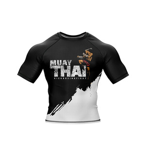 Custom Logo No Gi Grappling Jiu Jitsu Bjj Rash Guard Custom Sublimation Printed Bjj Rash Guard Quick Dry Men's MMA Rash Guard - Product Image 1