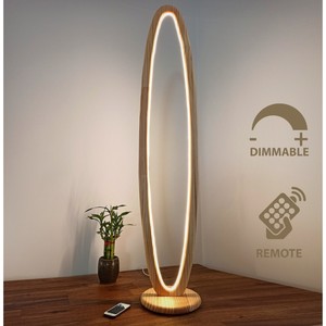 โคมไฟตั้งโต๊ะ LED รูปวงรีไม้สไตล์มินิมอล งานฝีมือทันสมัย - Product Image 4