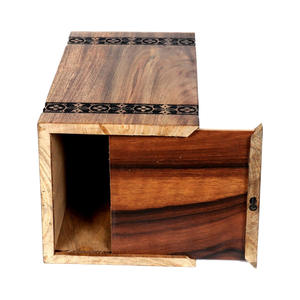 Urnas de cremación de madera de mango hechas a mano para cenizas humanas logotipo personalizado urna con estampado de animales Boxe exhibición funeraria recuerdo de almacenamiento conmemorativo - Product Image 5