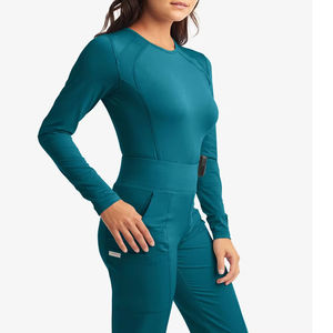 Camiseta de manga larga de moda para mujer, con estampado y bordado, para usar bajo uniformes médicos, accesorios de enfermería - Product Image 2