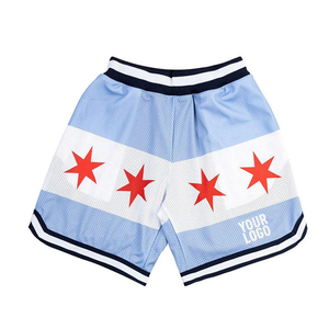 Pantalones Cortos de Baloncesto Personalizados al por Mayor con Logotipo Frontal para Hombre, Deportivos, de Malla de Secado Rápido, con Estampado por Sublimación, para Equipos, Ropa Deportiva con Etiqueta - Product Image 1