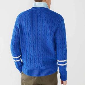 Pull-over Homme à Manches Longues Anti-boulochage avec Logo Frontal – Tricot Chaud Tendance Coupe Ample Décontractée pour Automne Hiver et Activités Extérieures - Product Image 5