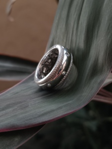 925 Sterling <b>Silver</b> Wide Band <b>Ring</b> Diamond Stones Classic Luxury Women Wedding Anniversary Party Gift Jewelry - Product Image 4