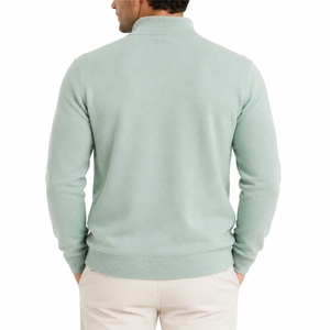 Men Sweater Custom Color Quarter Zip Knit Stylish Comfortable Warm Premium Casual Sweater Soft Warm Fabric Feel Stylish Minimal - Product Image 2
