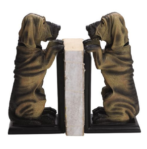 Porte-livres chiens de chasse détaillés, finition antique réaliste, pour les étagères des amoureux des animaux ; disponibles à prix de gros. - Product Image 1