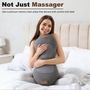 Portable 3-in-1 Lumbar <b>Massager</b> with Heating <b>Vibration</b> Airbag Stretch Memory Foam <b>Back</b> Support Pillow for Home Office Car Use - Product Image 2
