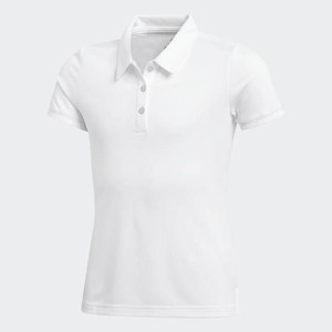 Chemise blanche pour femme à manches courtes, couleur unie, décontractée, en tissu tricoté polyester, longueur normale, séchage rapide, ODM OEM - Product Image 6