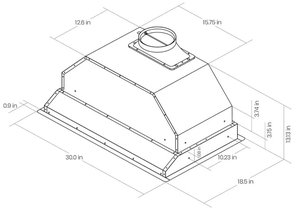 E-K-O-N N-A-B-02 30 9-0-0 C-F-M Campana Extractora Integrada Insercional con Conductos/Sin Conductos - Product Image 6