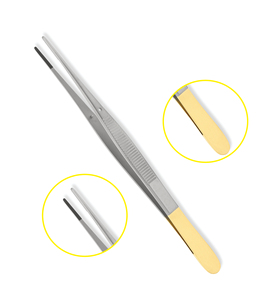 Pinzas TC Potts Smith con Puntas Rectas de Carburo de Tungsteno, Instrumento Quirúrgico de Acero Inoxidable con Mango Plano para Cirugía de Precisión - Product Image 5