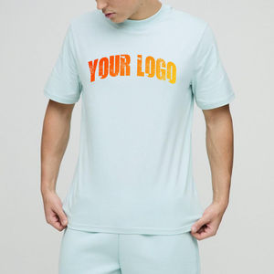 Conjunto de Verano de Lujo Personalizado de Dos Piezas: Camiseta Corta de Algodón con Estampado Vintage y Pantalones Cortos Deportivos para Hombre - Product Image 5