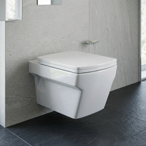 <b>Ceramic</b> Wall Hung Toilet P-Trap Water Closet Modern Porcelain Sanitary Ware Bathroom WC <b>Pan</b> Glazed Finish - Product Image 4