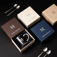 Boîte cadeau en papier rigide écologique personnalisée avec fermeture magnétique Emballage biodégradable et recyclable pour tasses à café