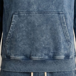 Haut de survêtement en tissu de coton pour homme, délavé à l'acide, personnalisable, couleur sur mesure, qualité supérieure, streetwear, pour le jogging - Product Image 5
