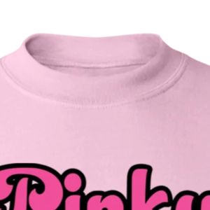 Sudadera de cuello redondo con estampado Pink Pinky Up, manga larga, puños acanalados, informal, de forro polar para mujer, estilo urbano a la moda - Product Image 3