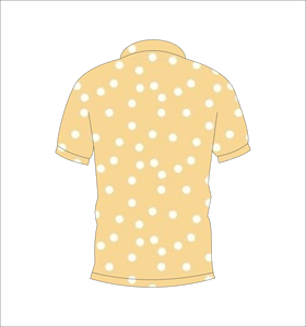 เสื้อโปโลผู้ชายสีเหลืองลายจุดแขนสั้นลำลองคอปกพิมพ์ลายโลโก้ด้านหน้าสำหรับฤดูร้อน - Product Image 5
