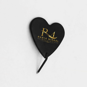 Black Powder Coated Color Heart Shape Eyelash <b>Mirror</b> And Handle Diamond Grip Lash <b>Mirror</b> Customized - Product Image 4