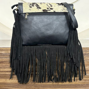 Nuevo Bolso de Mano de Cuero Vacuno con Pelo de Alta Calidad, Diseño de Lujo, Tendencia de Moda para Mujer, Bolso Bandolera de Cuero Genuino - Product Image 5