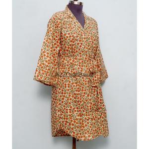 เสื้อเชิ้ตผ้าฝ้ายแท้ 100% พิมพ์ลายดอกไม้สไตล์โบโฮลำลอง ทรงตรง แขน 3/4 ระบายอากาศได้ดี ติดกระดุม สำหรับเด็กผู้หญิงและผู้หญิง - Product Image 5