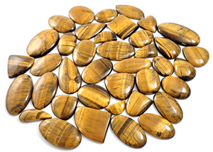 Lote de Cabujones de Ojo de Tigre Natural, Pulidos y Lisos, de 20-40 mm, Hechos a Mano, para Decoración del Hogar y Fabricación de Joyería, Anillos y Colgantes de Plata y Latón - Product Image 3