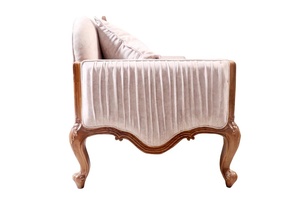 Classic <b>Sofa</b> Made Of Solid Mahogany <b>Wood</b> High Quality With Upholstery and Natural NC For Indoor Use - Product Image 3