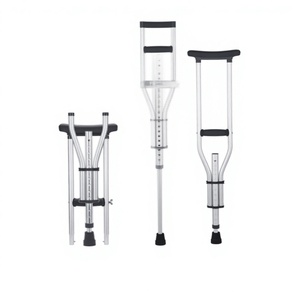 KS Béquille 3-en-1 pour les aisselles, réglable en hauteur, en alliage d'aluminium, portable, avec pieds antidérapants pour le soutien de la mobilité - Product Image 2