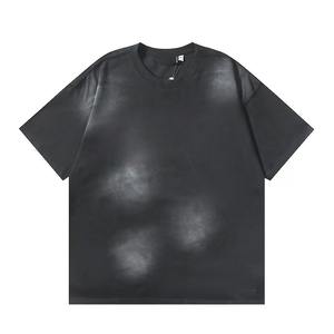 เสื้อยืดโอเวอร์ไซส์ลายโลโก้แบบกำหนดเอง เสื้อยืดวินเทจไซส์ใหญ่ เสื้อยืดผ้าคอตตอนหนานุ่มแบบย้อมสีเอซิดสำหรับผู้ชาย - Product Image 6