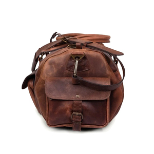 2026 Luxury Leather Duffle <b>Bag</b> Large Capacity Rectangular <b>Travel</b> <b>Bag</b> With Zipper Closure Top Handle Leather Duffle <b>Bag</b> Unisex - Product Image 4
