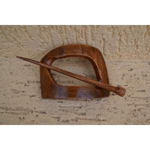 กิ๊บติดผมไม้ธรรมชาติทำมือ สำหรับผมยาว ผู้จัดจำหน่ายงานฝีมือไม้และไม้ไผ่ - Product Image 1