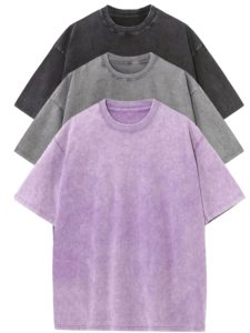 Camiseta de Algodón Morada para Hombre, Cuello Redondo, Manga Corta, Corte Regular, Color Sólido, Ropa Casual - Product Image 1