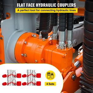 Accoppiatore Idraulico Rapido 1/2 Pollice con Filettatura NPT da 1 Pollice, 27.6 MPa, 4 Coppie, 45.5 Pollici, Componenti Idraulici - Product Image 2
