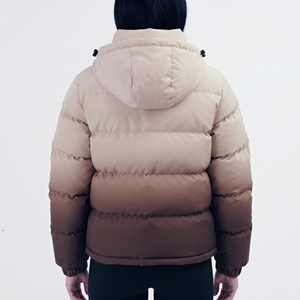 Veste matelassée à capuche pour femme Hawk Eye, veste d'hiver chaude et épaisse en polyester rembourré avec logo sur le devant - Product Image 3