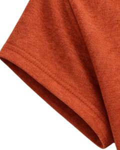 Ensemble de salon pour femmes orange rouille, t-shirt à manches courtes et short, ensemble de pyjama décontracté d'été, coton respirant doux, tenue en deux pièces - Product Image 4