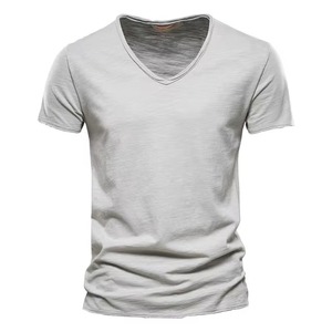 เสื้อยืดคอวีผ้าฝ้าย 100% คุณภาพสูง หรูหรา สำหรับผู้ชายและผู้หญิง พิมพ์ลายซิลค์สกรีน ปรับแต่งได้ สวมใส่สบาย ฤดูร้อน แห้งเร็ว - Product Image 3