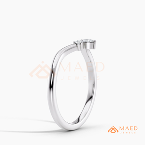 925 Sterling Silver Pear Moissanite Ring Lab Grown Diamond Open Wedding Band Fine Jewelry for Women USA - Product Image 6