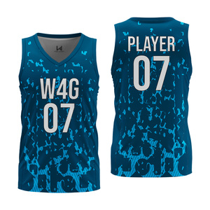 Maillot de basket-ball unisexe personnalisé, impression sublimée, évacuation de l'humidité, sans manches, col en V, vêtements de sport pour adultes - Product Image 1