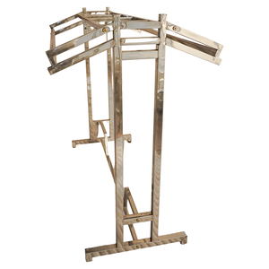 Expositor de Ropa Plegable de Metal de Lujo Moderno Bros, Soporte de Exhibición Portátil Resistente para Ropa, Estante Independiente para Tiendas Minoristas - Product Image 6