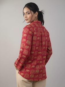 Shirts for Women | Oversized Shirt for Women – Printed Rayon Western Shirt for Woman, Loose Fit Long Shirts <b>Top</b> for Woman Casual - Product Image 4