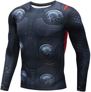 Top Selling Sublimation Unisex Rash Guard Breathable Quick Dry Anti-Bacterial Sun Protection <b>Compression</b> <b>Shirt</b> Long Sleeve - Product Image 1