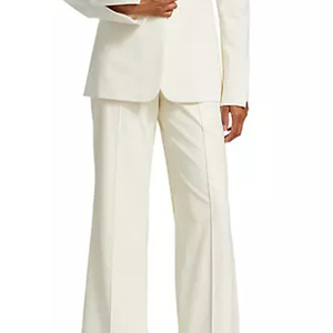 Pantalon évasé pour femme, coupe ample et respirante, de bonne qualité, avec taille à boutonnière ajustable, style basique - Product Image 5