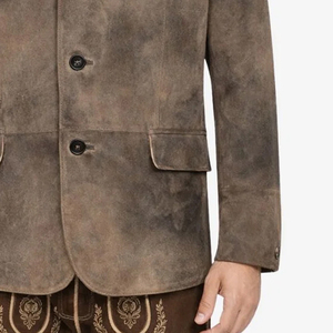 Veste traditionnelle bavaroise pour hommes, style alpin Janker, respirante, pour activités hivernales en plein air, en laine Loden de qualité supérieure - Product Image 6