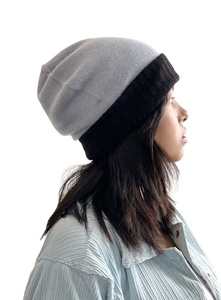 Gorro de Cachemira Tejido a Mano, Unisex, de Doble Cara, para Invierno, Informal, Elegante, a Rayas, Ligero, Duradero, Talla Única - Product Image 6