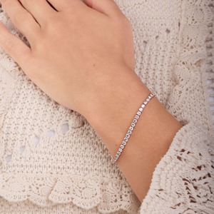 5.4CT Round Brilliant Lab Grown Diamond Tennis <b>Bracelet</b> 9K Rose Gold Solid Gold Wholesale Fine Jewelry Supplier - Product Image 2