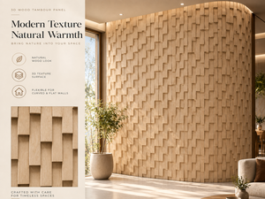Panel de Pared Flexible 3D de Madera Sólida, Diseño Minimalista para Baño y Almacén, Decoración Interior - Product Image 3