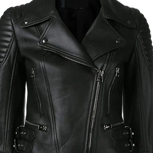 Veste bomber en cuir véritable pour femme Jimieson Apparel, sur mesure, taille plus, hiver, coupe-vent, rembourrage en polyester, fermeture éclair - Product Image 6